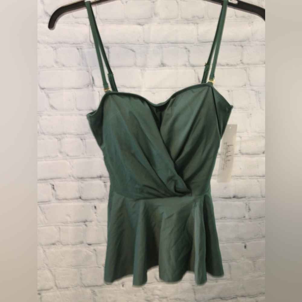 Nicole Miller Studio Peplum Swim Top